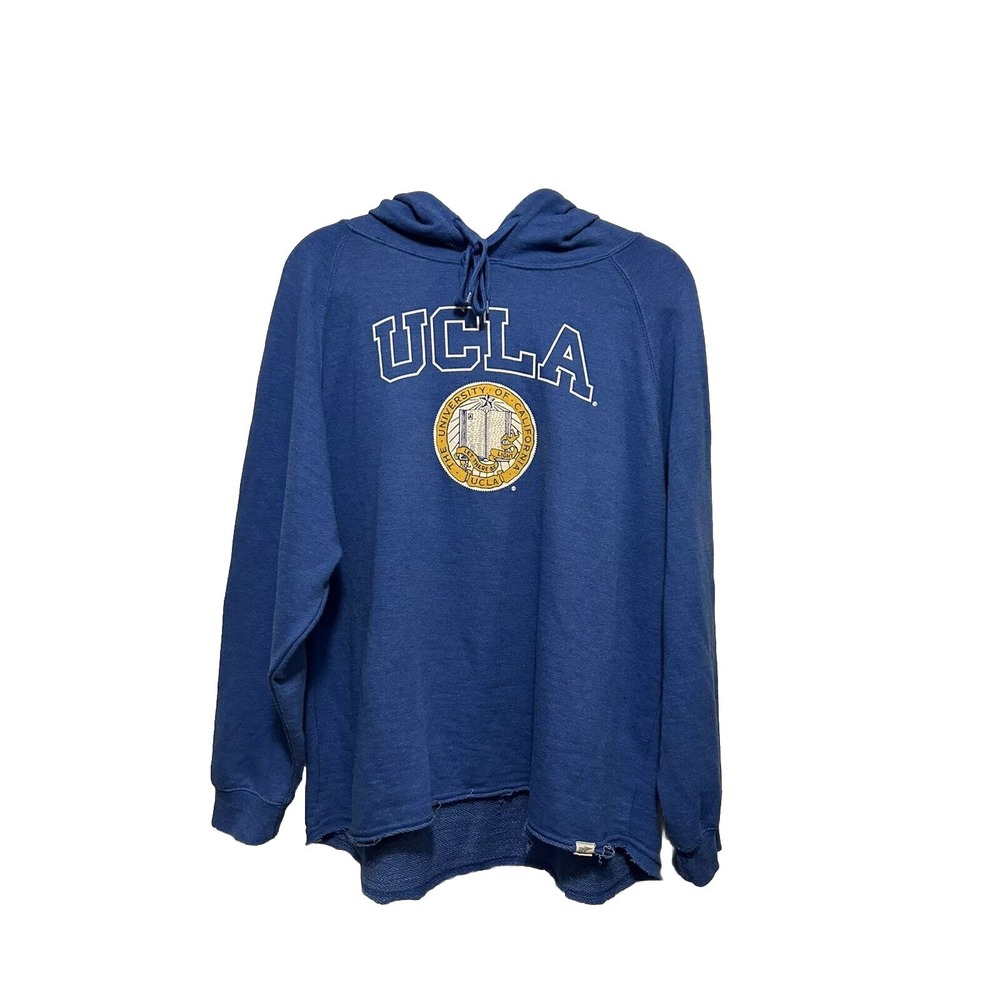 Blue 84 UCLA Bruins Women XL Cropped Hoodie Raw Hem Blue Sweatshirt College Game